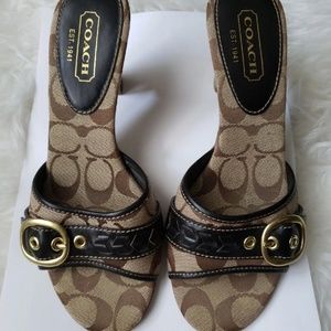 Coach signature slides/sandals